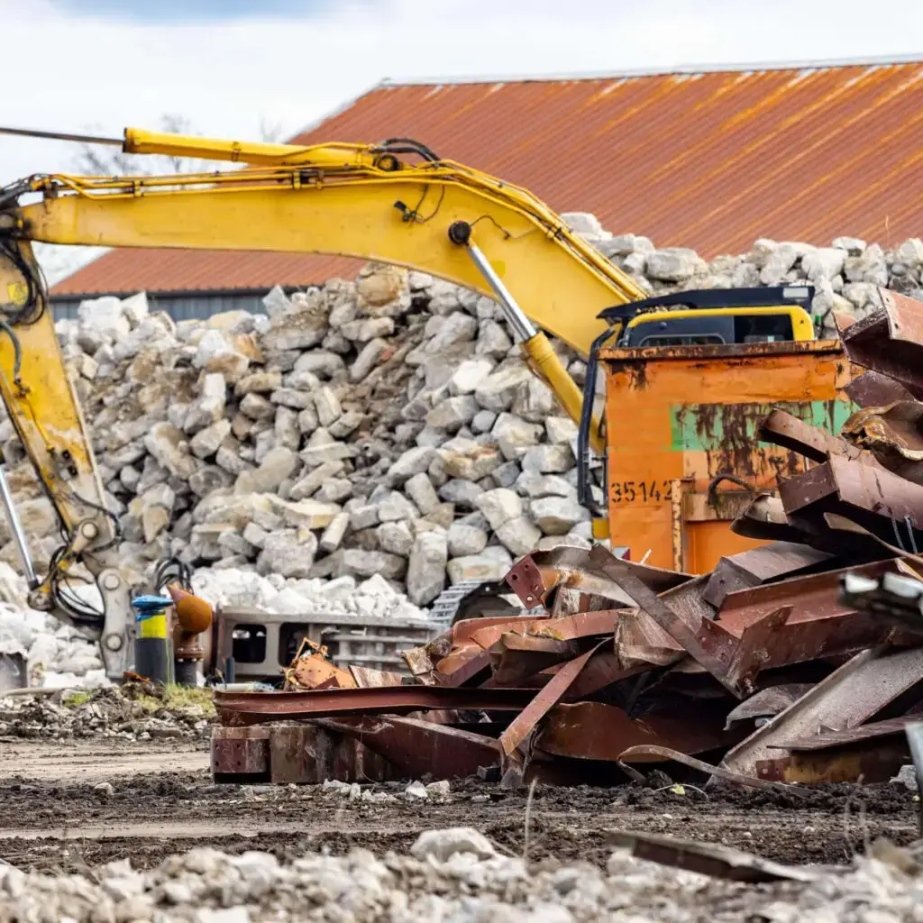 Construction scrap collected by scrap buyer in Saudi Arabia